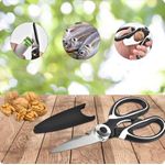 product_image_name-Generic-مقص مطبخ احترافي من الفولاذ المقاوم للصدأ أداة تقطيع متعددة الوظائف مع كسارة بندق وفتاحة زجاجات لتحضير اللحوم والأسماك والأعشاب والتغليف-6