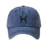 Blue Pisces Baseball Cap black