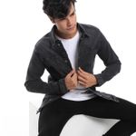 product_image_name-Andora-جاكيت دنيم كاجوال أسود رمادي من أندورا-4