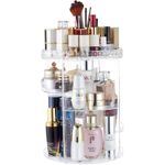 product_image_name-Generic-منظم مكياج دوار 360 درجة، منظم جمال الماكياج فينيتي منظم مستحضرات التجميل دوار للتخزين مصنوع من أكريليك كريستال الماس للصواني للحمام، حامل العطور وأحمر الشفاه وفرش المكياج-1