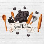 product_image_name-Generic-Chef Kitchen Black Wood Wall Sticker 40 * 50 - Made of High Quality Wood Laser Cut with Extreme Accuracy - Modern Wall Decor Moisture-proof and Easy to Install - Perfect for Home Kitchens, Restaurants-3