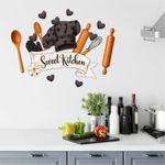 product_image_name-Generic-Chef Kitchen Black Wood Wall Sticker 40 * 50 - Made of High Quality Wood Laser Cut with Extreme Accuracy - Modern Wall Decor Moisture-proof and Easy to Install - Perfect for Home Kitchens, Restaurants-4