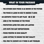 product_image_name-Generic-Chef Kitchen Black Wood Wall Sticker 40 * 50 - Made of High Quality Wood Laser Cut with Extreme Accuracy - Modern Wall Decor Moisture-proof and Easy to Install - Perfect for Home Kitchens, Restaurants-7