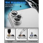 product_image_name-Generic-CloudValley Glitter Camera Lens Protector for iPhone 17, HD Anti-Scratch Tempered Glass, Shatterproof Metal Ring, Easy Installation, Glitter Silver-3