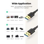 product_image_name-Ugreen-USB-A 3.0 Male to Male Cable 0.5m (Black) 10369-5