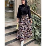 فستان مكون من قطعتين متعدد الالوان خامة عالية الجودة 