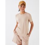 product_image_name-LC Waikiki-تي شيرت نسائي بأكمام قصيرة وفتحة عنق مستديرة من LC Waikiki-6