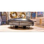 product_image_name-Generic-طاجن تقديم بايركس حراري بغطاء وحامل استيل بطلاء معالج من الخارج يوجد بالحامل مكان 2 شمعه للتسخين-4