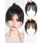 product_image_name-Generic-تمديد شعر مستعار يومي بطول متوسط وغرة (قد يكون الشعر المستعار أطول عند الوصول ويمكن إعادة تصفيفه وتعديله حسب الرغبة)، مشابك شعر، روابط شعر، مثبتات شعر-2