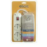 product_image_name-Generic-Elios Shared Wire With 6 Outlets - 16 Amps 3500W - 3M White-1