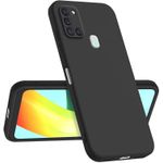 Silicone case compatible with Samsung Galaxy A21s - Black