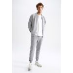 product_image_name-Defacto-Man Slim Fit Trousers - Grey Melange-1
