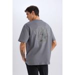 product_image_name-Defacto-Man Crew Neck Oversize Fit Short Sleeve T-Shirt - Grey-4