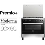 product_image_name-La Germania-موقد قائم بذاته 9M10GUB1X4AWW من الفولاذ المقاوم للصدأ مع 5 شعلات غاز-2