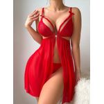 product_image_name-SHEIN-مجموعة من قطعتين، قميص نوم مثير بنمط دانتيل رومانسي، بيبي دول، ملابس داخلية خارجية-1