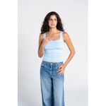 OUTDATED Square Neck Tank Top - Light Blue - image 3
