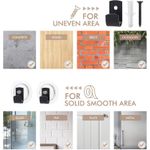 product_image_name-Generic-Fabric Wall Hanging Baskets - 3Pack Woven Pouchs Boho Style Wall Mounted Bag with Adhesive Hooks, Storage Organizers and Decoration Pocket Caddy Bins on Door Rack (Linen & Black, Large)-5