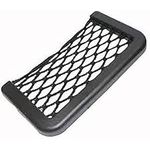 حقيبة شبكية لتخزين الأشياء الصغيرة في السيارة، مثل الهواتف المحمولة، البطاقات، إلخ. يمكن تثبيتها في أي مكان داخل السيارة باستخدام شريط لاصق قوي. الجزء الخلفي من الحقيبة مصنوع من الفرو الأسود.