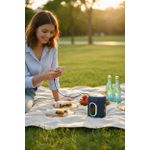 product_image_name-Kisonli-K27 Portable RGB Wireless Speaker 8W Deep Bass Output 1800mAh Battery, Fabric Bluetooth Player Supports USB TF Card, LED Lights & Carry Strap BlUE for Home Outdoor Party Trips-2