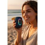 product_image_name-Kisonli-K27 Portable RGB Wireless Speaker 8W Deep Bass Output 1800mAh Battery, Fabric Bluetooth Player Supports USB TF Card, LED Lights & Carry Strap BlUE for Home Outdoor Party Trips-6