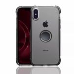 product_image_name-Generic-جراب سيلكون خفيف مزود بحلقة معدن ساند 360 درجة لهاتف ايفون اكس - BLACK-1