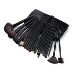 product_image_name-Generic-Make Up Brush Set With PU Bag - 24 Pcs - Black-2