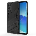 product_image_name-Generic-OPPO Reno 6 Pro Plus Shockproof Case - Stylish Punk Design with Kickstand, Durable Black Protective Cover-2