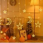 product_image_name-Generic-LED Curtain String Lights 3x3m Star & Moon – Multi color, 220V -2