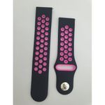 سوار سيليكون رياضي بتصميم ممتاز ومريح متوافق مع كل الساعات بمقاس 22 مم - اسود/بنفسجي