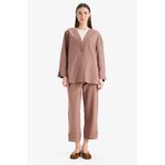 Defacto Linen Blend Basic Cropped Leg Harem Trousers