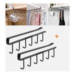 product_image_name-Generic-رف منظم للمناشف وادوات المطبخ الاخرى - اسود - قطعتين-1