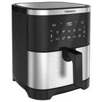 product_image_name-Tornado-تورنيدو قلاية هوائية بقوة 1800 وات سعة 8 لتر شاشة لمس زجاجية إلكترونية - ستانلس ستيل*اسود - TFE-A1808TS1A-2