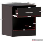 product_image_name-Generic-Bedside Table with 1 Drawer, a compact and stylish Nightstand and Bedside Cabinet for bedroom storage, presented in a sleek and versatile Black finish-8