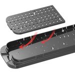 product_image_name-Generic-صفاية معالق ورشاقة سكاكين 2 في 1 - الستانليس ستيل 304 - توفر مساحة لملاعق وشوك - مكان للسكاكين بقاعدة بلاستيكية لتصريف الماء.-5