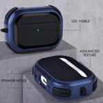 product_image_name-Generic-حافظة حماية متينة  متوافقة مع سماعات ايربودز برو الجيل الثالث (2025)، حافظة حماية صلبة مع سلسلة مفاتيح معدنية لسماعات ايربودز برو 3 (ازرق)-2