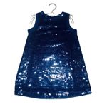 product_image_name-Generic-فستان اطفال بناتي مزين بالترتر تل للمناسبات - كحلي-1