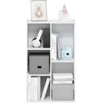 product_image_name-Generic-مكتبة خشبية مفتوحة بارفف بتصميم خمس مكعبات يمكن عكسها من فورينو، ابيض، مقاس واحد، موديل 11069WH، خشب مُصنع-6
