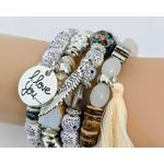 Generic اساور من الكريستال بتصميم عميق متعدد الدوائر - image 5