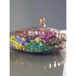 product_image_name-Generic-صينية تقديم دائرية من الأكريليك مع 6 مساحات تخزين وغطاء للوجبات الخفيفة للمقبلات وتخزين الطعام والفواكه والفواكه المجففة والفواكه - 30.4 سم-4