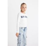 product_image_name-Defacto-Girl Crew Neck Regular Fit Long Sleeve T-Shirt - White-4