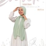 product_image_name-Fashion-حجاب شيفون بلون أخضر ناعم ومسطح - طرحة تصميم وتقفيل ليزر من فتاه-1