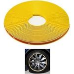شريط حماية الإطارات المطاطي لإطارات السيارات، لحماية حواف الإطارات وتزيين عجلات السيارة (أصفر، رمز: 2498) - من Caper Trade