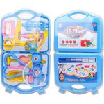product_image_name-Generic-Doctor toy in a box, 15 pieces of doctor role-playing toys, with carrying case, stethoscope, doctor imitation toys for children (blue)-1