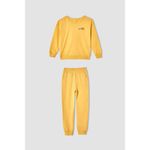 product_image_name-Defacto-Girl Hooded Regular Fit Knitted Set - Sand-1