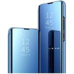 product_image_name-Generic-Realme 7 Pro - حافظة جلدية مرآة مطلية بدون مستشعر - أزرق-1