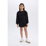 product_image_name-Defacto-Girl Sweat & Short Fit Knitted Set - Black-1