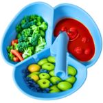 product_image_name-Generic-وعاء سيليكون مع غطاء خالٍ من BPA مع 3 أقسام منفصلة باللون الأزرق-1