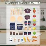 product_image_name-General-مطبخ لعب للأطفال الصغار – مجموعة طهي وهمية مكونة من 37 قطعة – حجم مدمج 34.5x16x42 سم – أضواء وأصوات واقعية وبخار محاكي – يشمل حوض وأدوات مطبخ – هدية رائعة للأطفال من 3 سنوات وما فوق-4