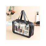 product_image_name-Generic-zoba Makeup Bag Set, Travel Toiletry Organizer, Cosmetic Bags, Portable Organizer Bag, Carrying Case for Women, 3 Piece Set (Black)-349-6