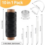 product_image_name-Generic-خيوط جلدية، إبرة جلدية، خيوط سرج مشمعة، بكرتان من الخيوط المشمعة مع إبرة سرج، خيوط جلدية للأعمال الجلدية، الأعمال اليدوية، الخياطة، تجليد الكتب، الإصلاح-7